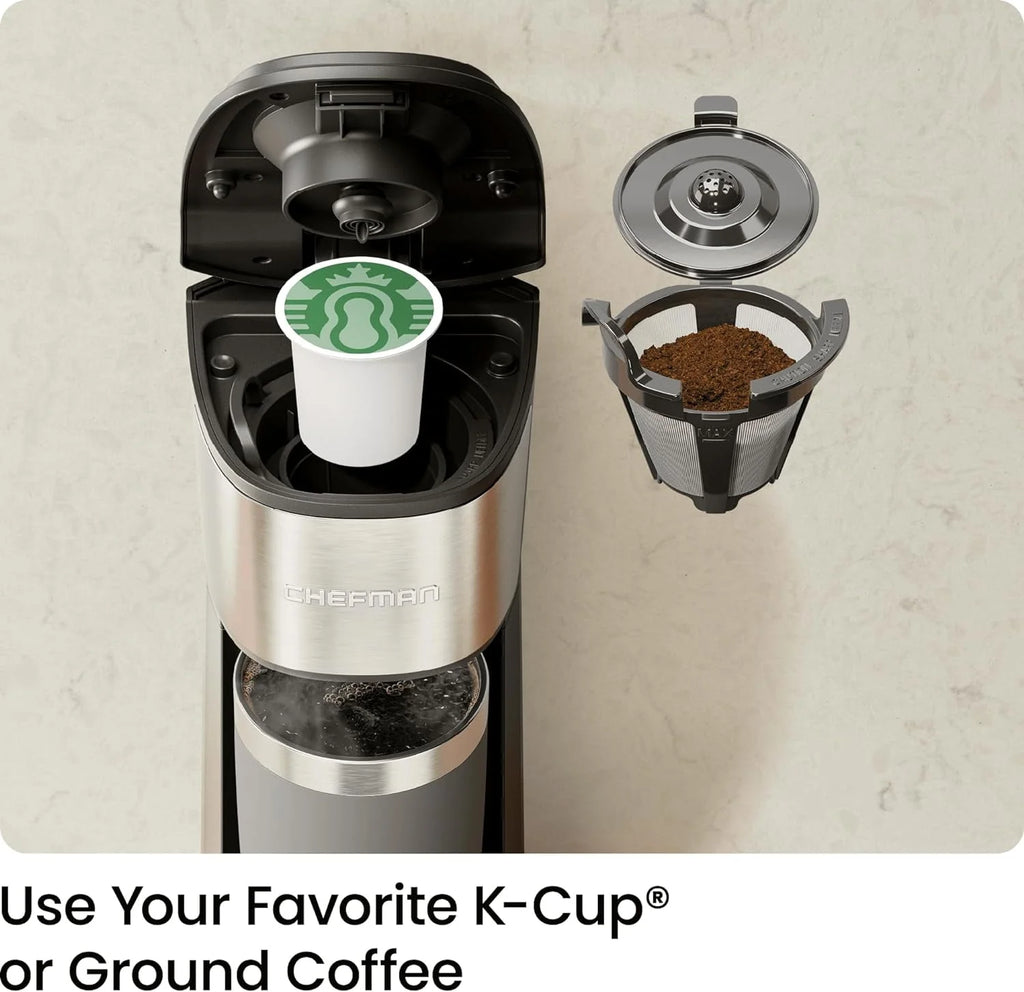 Single Serve Coffee Maker with Reusable Filter, Black X83387