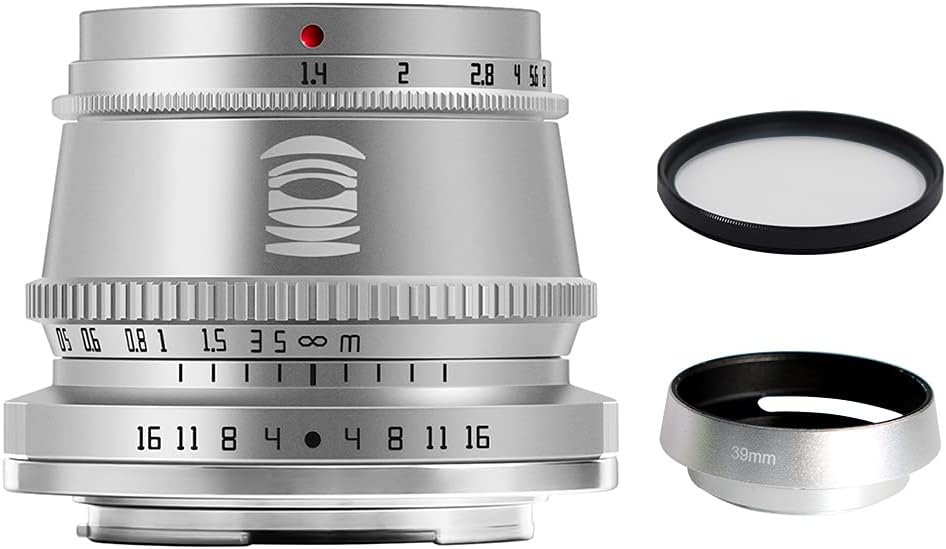 35mm F1.4 APS-C Format Manual Focus Fixed Lens for Fuji X Mount Cameras Black U1020