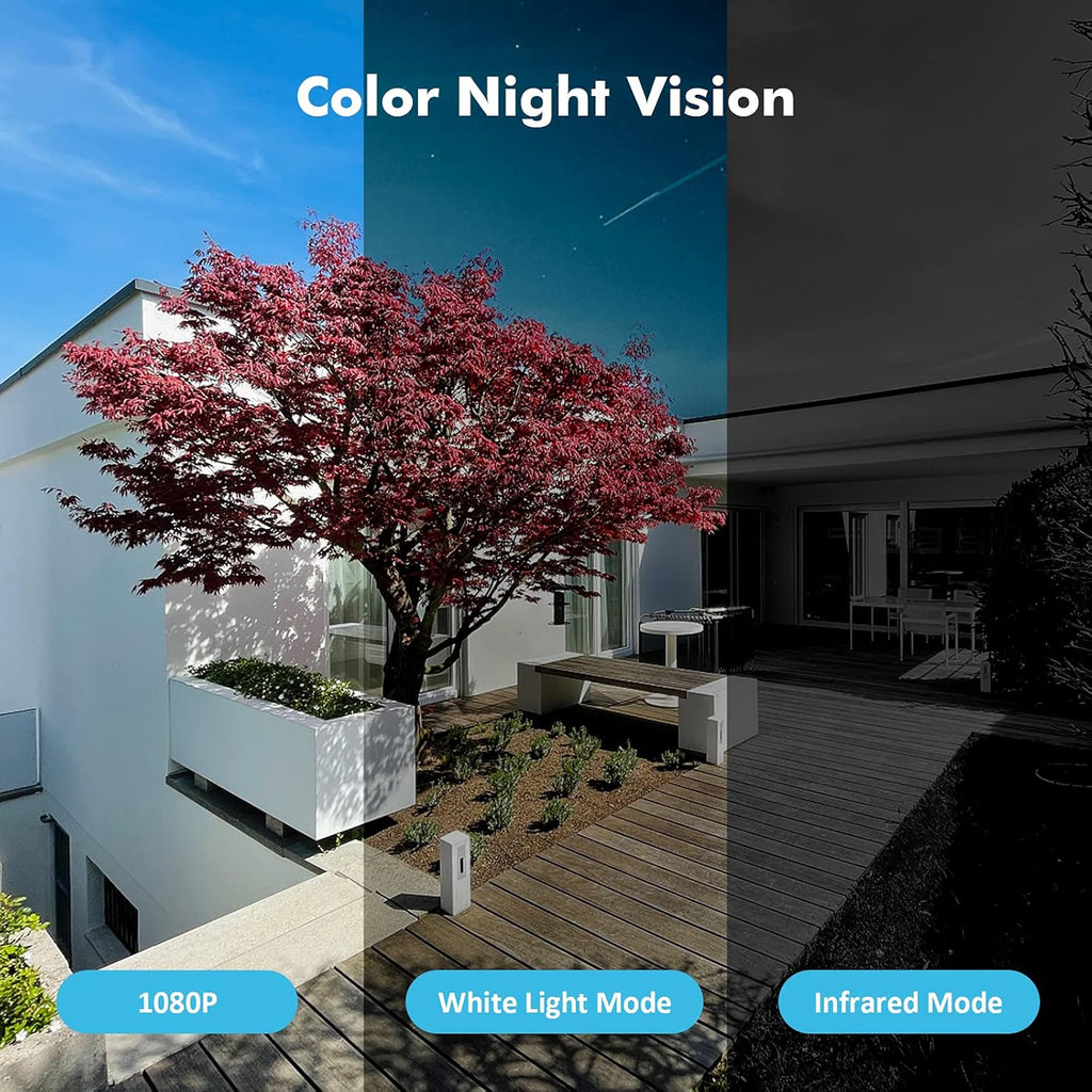 Solar Security Camera Wireless Outdoor with Siren and Spotlight V84052