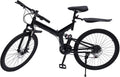 Folding Mountain Bike Full Suspension 21 Speed Black V8949