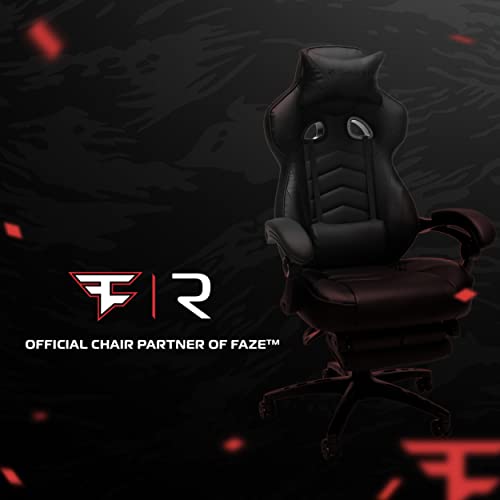 Grey Fabric Gaming Chair with Footrest T234