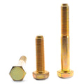 3/8x22-16 x 8x22 Coarse Thread Grade 8 Hex Cap Screw - USA Alloy Steel Yellow Zinc Plated R7682