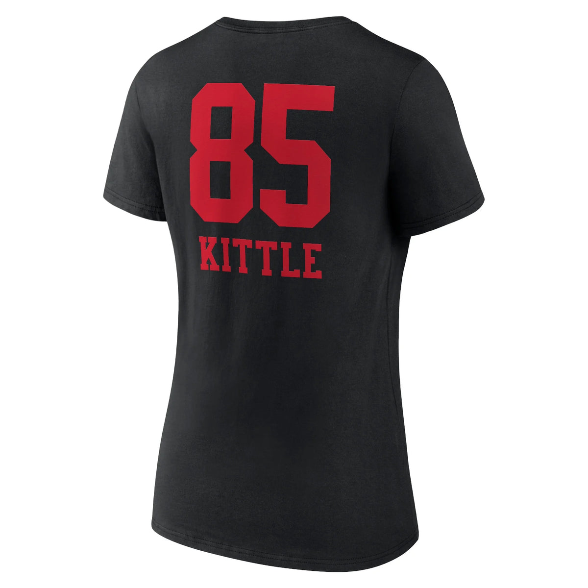 Women's Black V-Neck T-Shirt N586