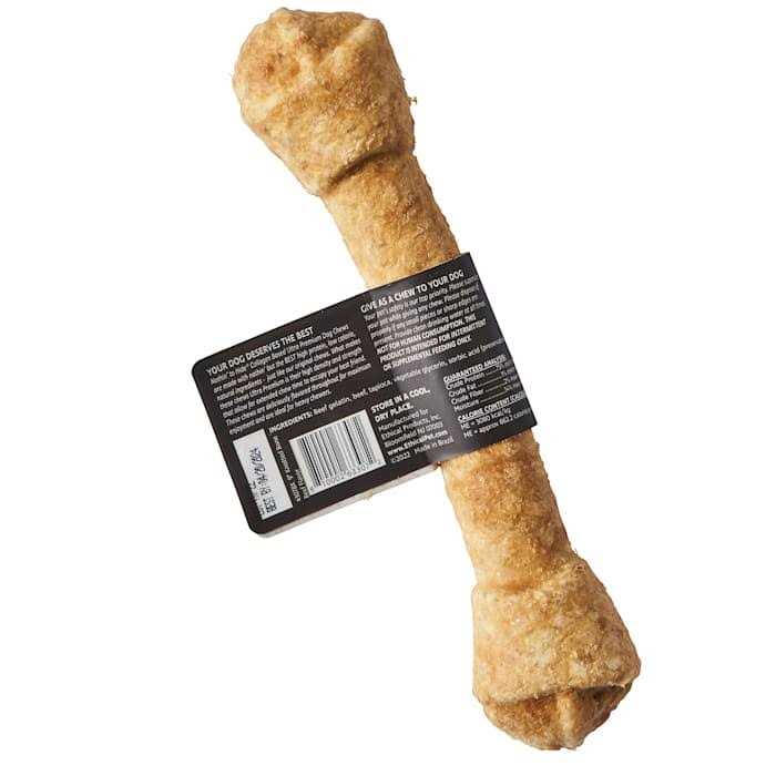 9 Knotted Beef Flavor Bone Dog Chews E2778