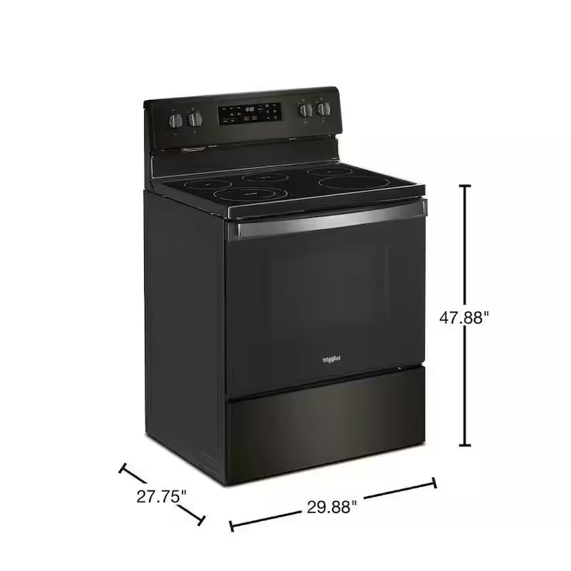 Black Stainless Electric Range with 5 Elements Q888