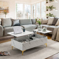 Modern White Lift Top Marble Coffee Table with Storage Z202916