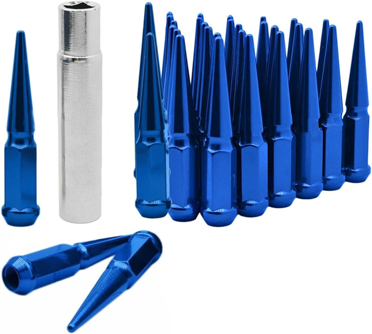 32 Spike Lug Nuts Black 1/2-20 Taper Q326