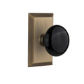 Black Porcelain Door Knob M2284