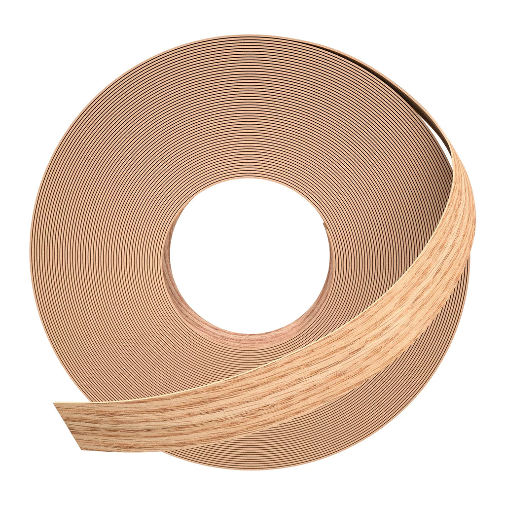 Red Oak Edge Banding, 3/4 inch x 250ft Pre-glued Flexible Real Wood Veneer X134942