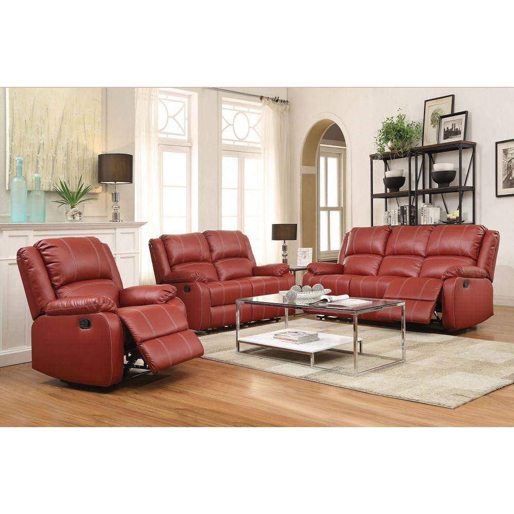 Red PU Rocker Recliner N64965