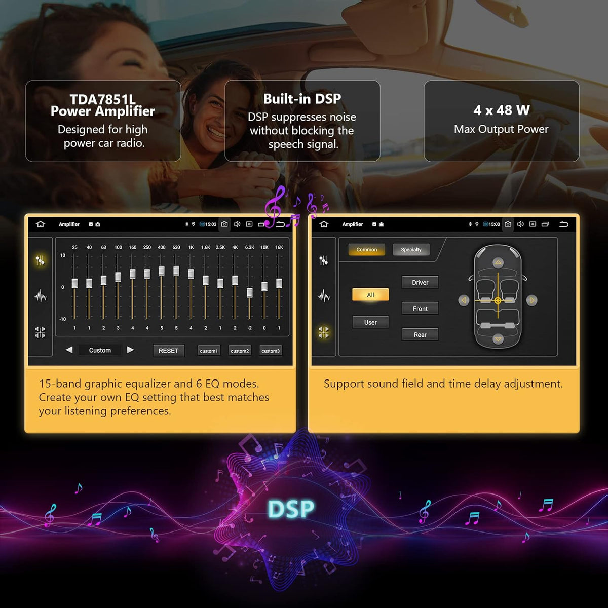9 Inch Single Din Car Stereo Receiver with Bluetooth 5.0 D208043