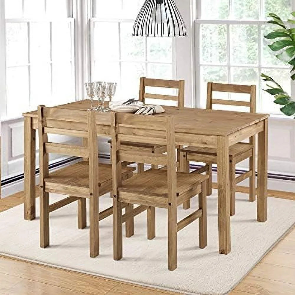 Solid Wood Dining Chair Set of 2 Ladder Back X7355