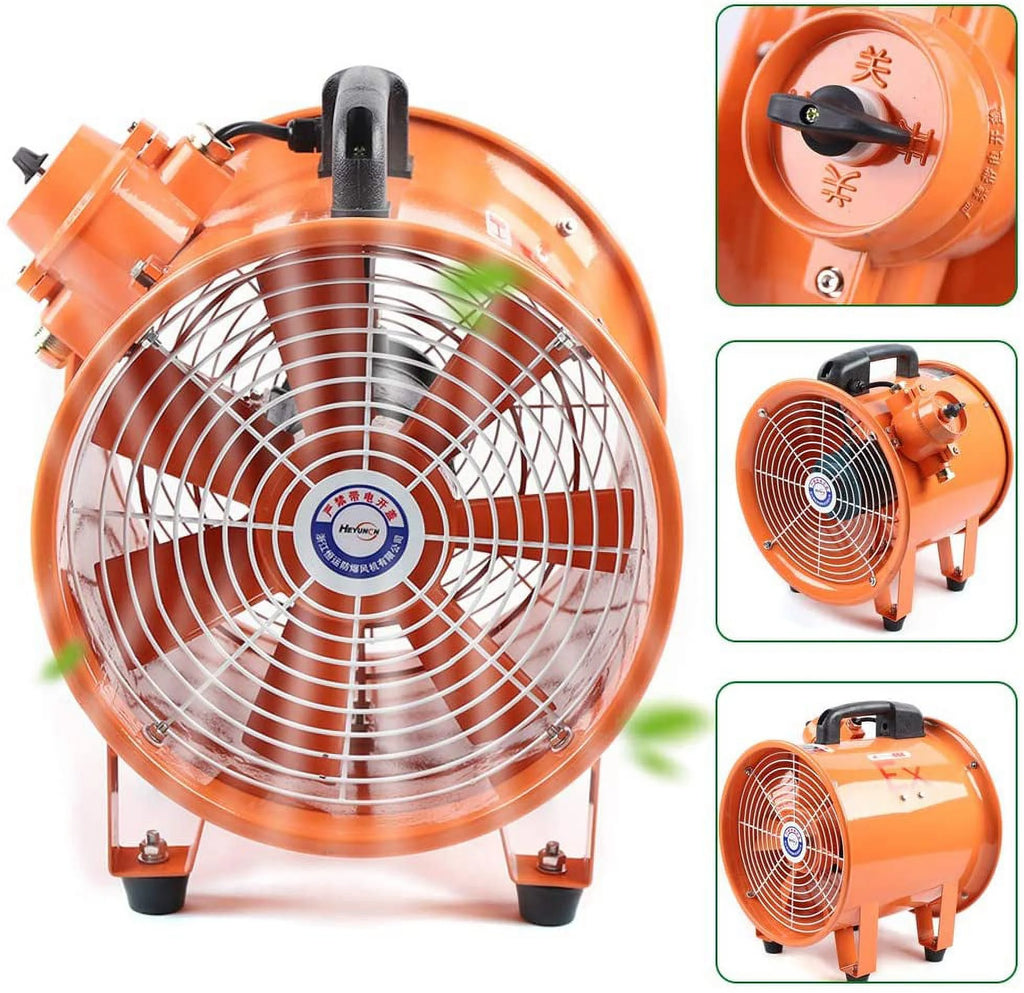 10'' Pure Copper Motor Axial Duct Fan 250W Exhaust Blower B795