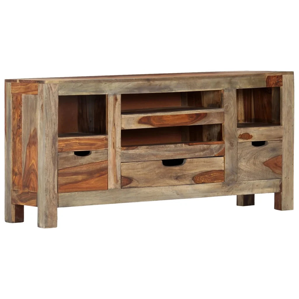 Gray Solid Sheesham Wood Sideboard Q904