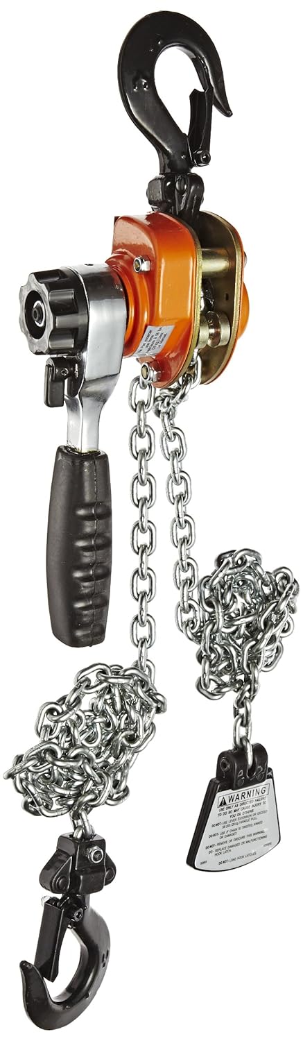 Mini Ratchet Lever Chain Hoist, 550 lbs Capacity, 5' Lift Height C400