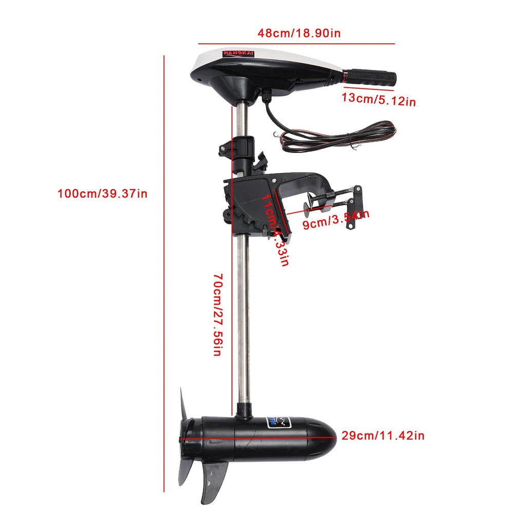 40 lbs 12V 408W Trolling Motor Outboard Engine V945