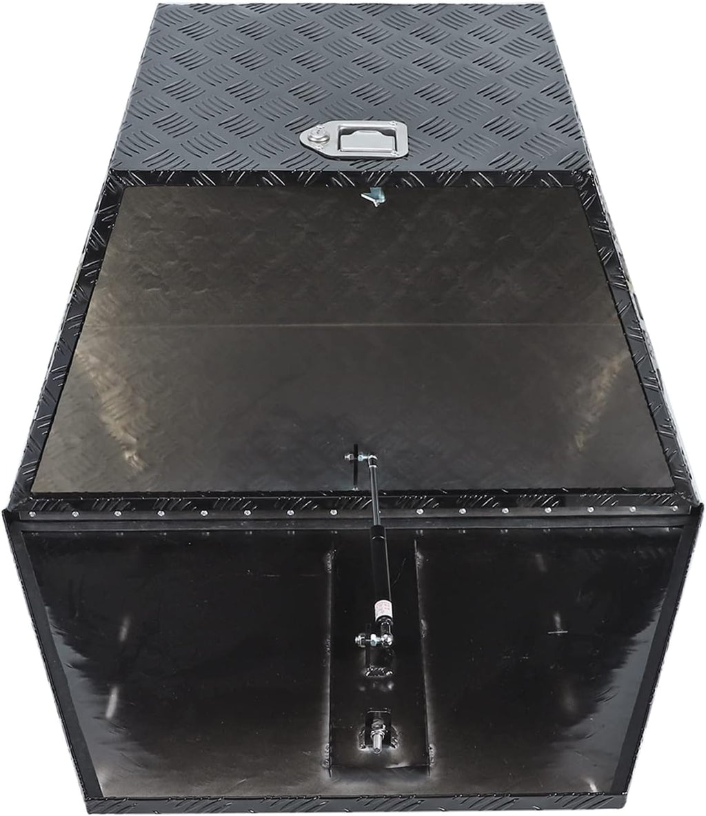Black Heavy Duty Aluminum Trailer Tongue Tool Box with Lock Q5084