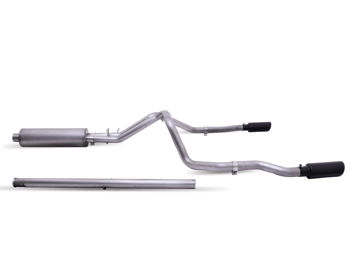 Black Elite Cat-Back Dual Split Exhaust System F817