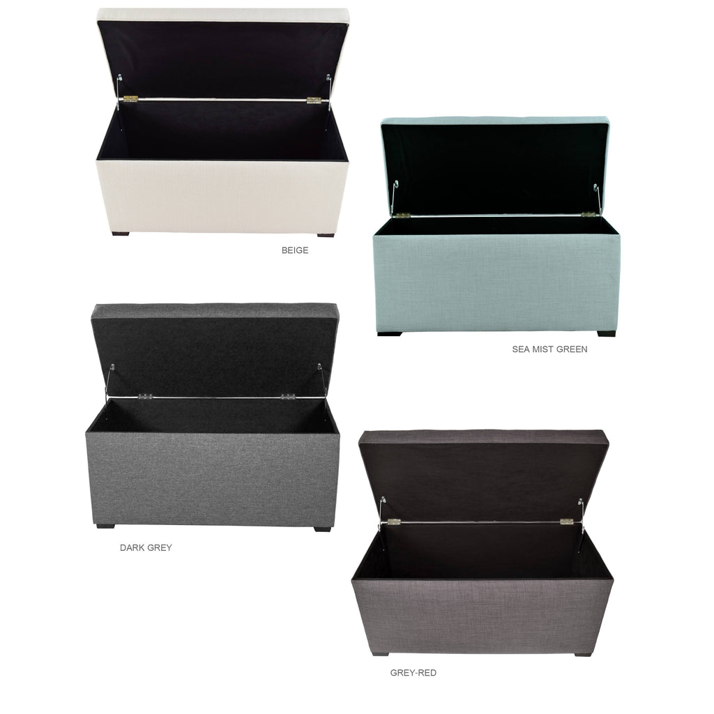 Green 8 Button Tufted Storage Bench R70339