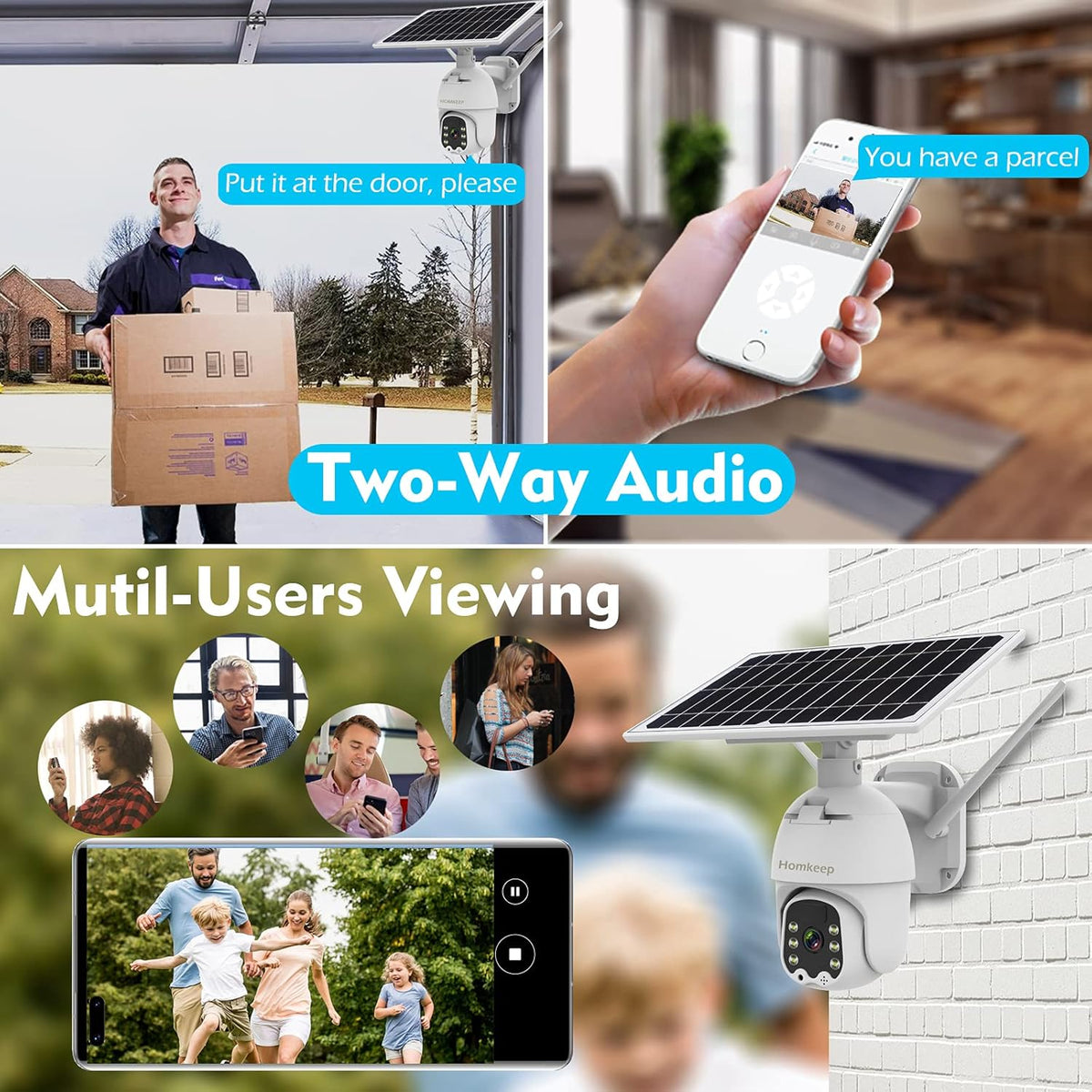 PTZ 360° View 1080P Wireless WiFi Rechargeable 19200mAh Battery IP Surveillance Camera I96645