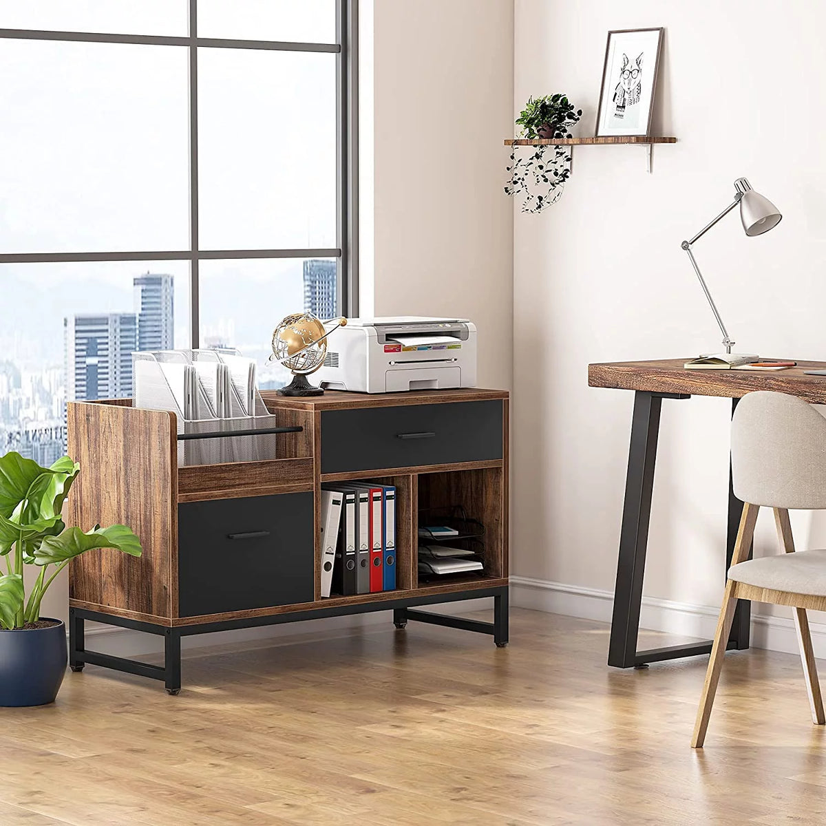 2 Drawer Wood Filing Cabinet H22654