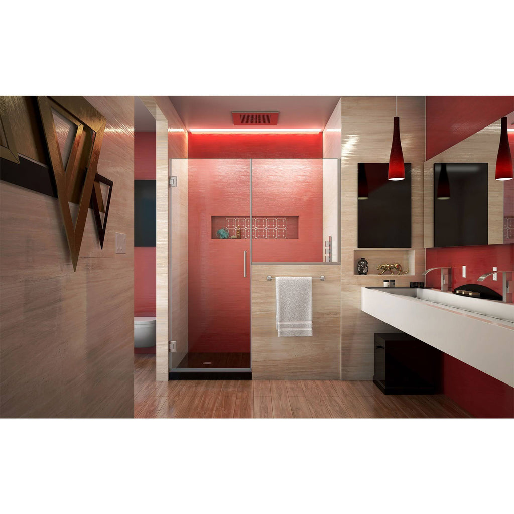 Brushed Nickel Hinged Shower Door J183003