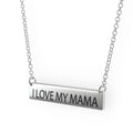 Sterling Silver Bar Pendant Necklace I26446