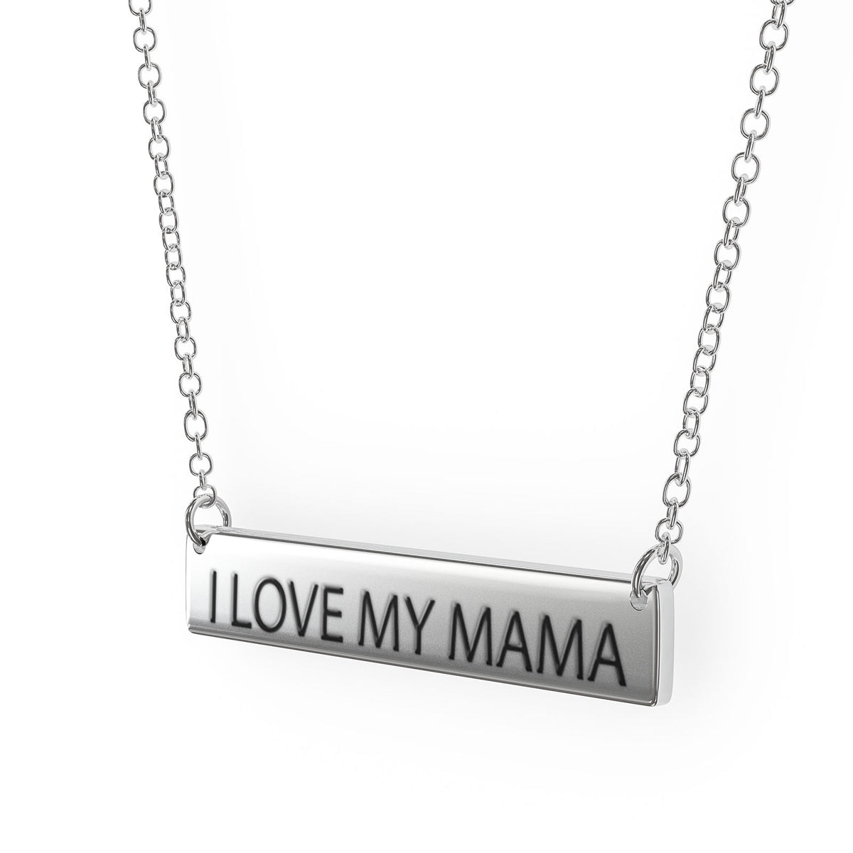 Sterling Silver Bar Pendant Necklace I26446
