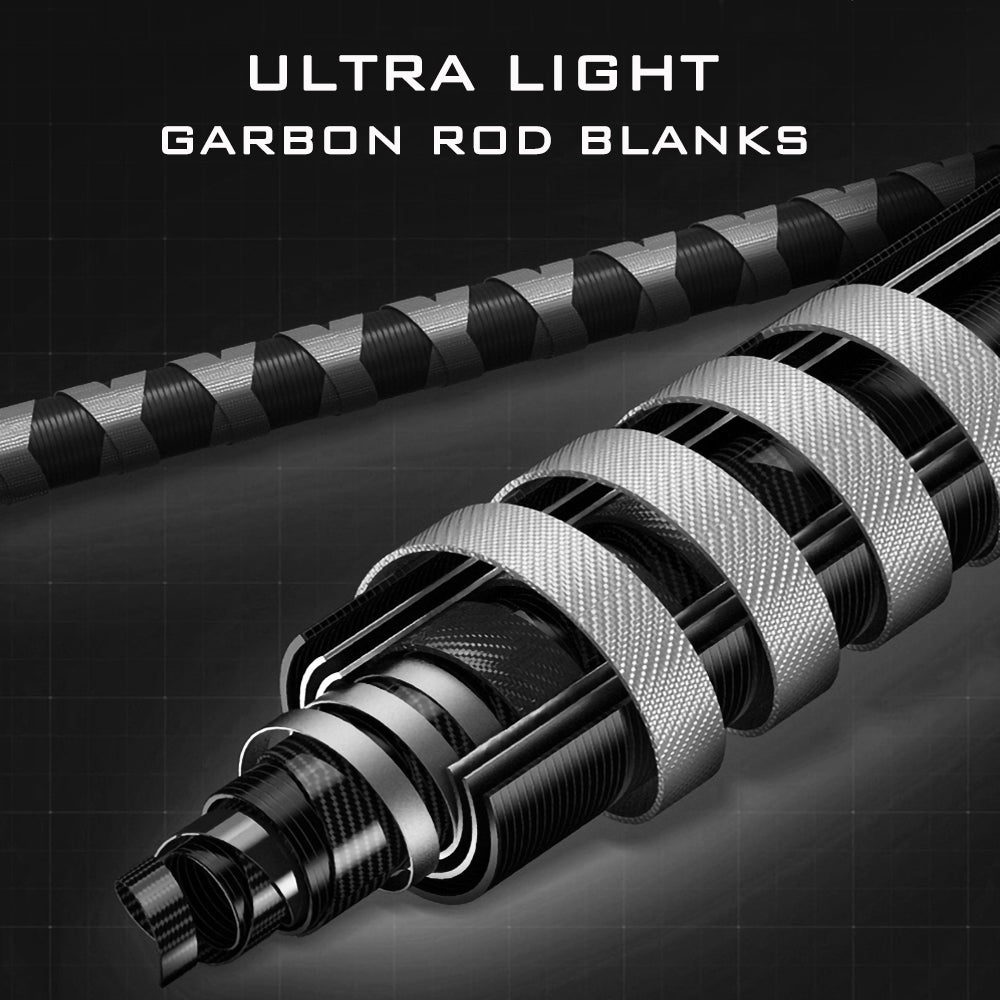 6'6" 2 pieces fast light spinning fishing rod J557