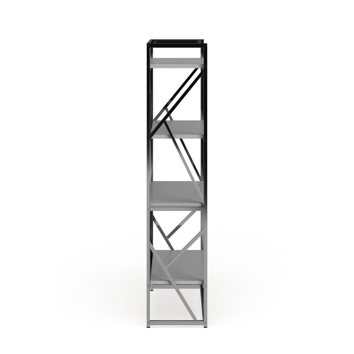 Modern Metal 4 Shelf Bookcase D73041