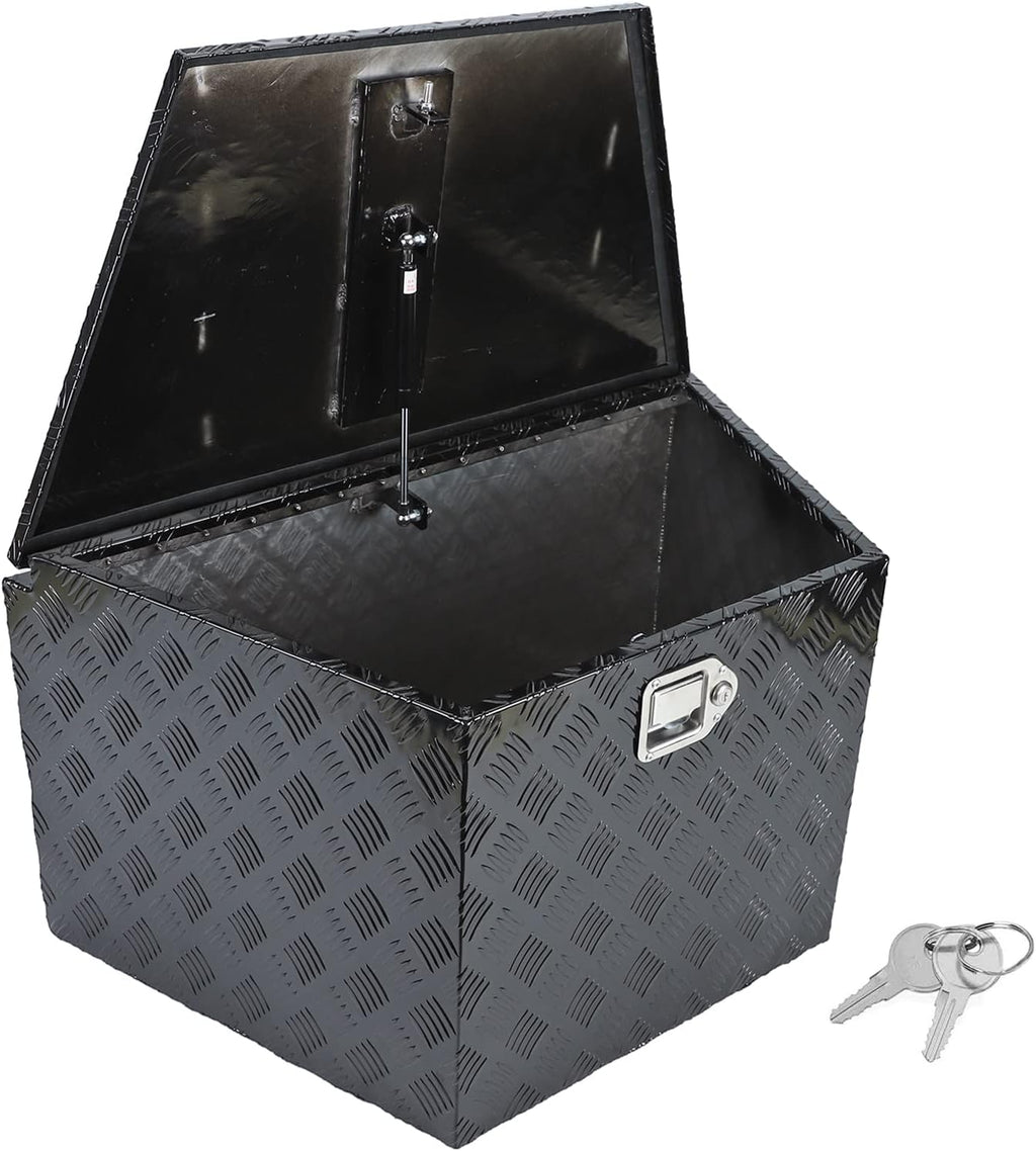 Black Heavy Duty Aluminum Trailer Tongue Tool Box with Lock Q5084