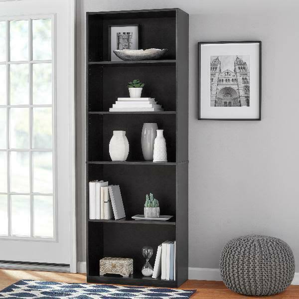 Tall 5-Shelf Adjustable Wood Bookcase K62777