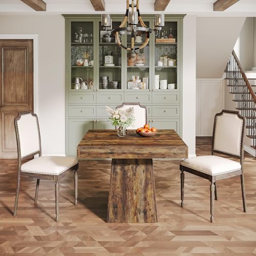 Square Dining Table for 4, 31.5-Inch Pedestal Base Table Z822