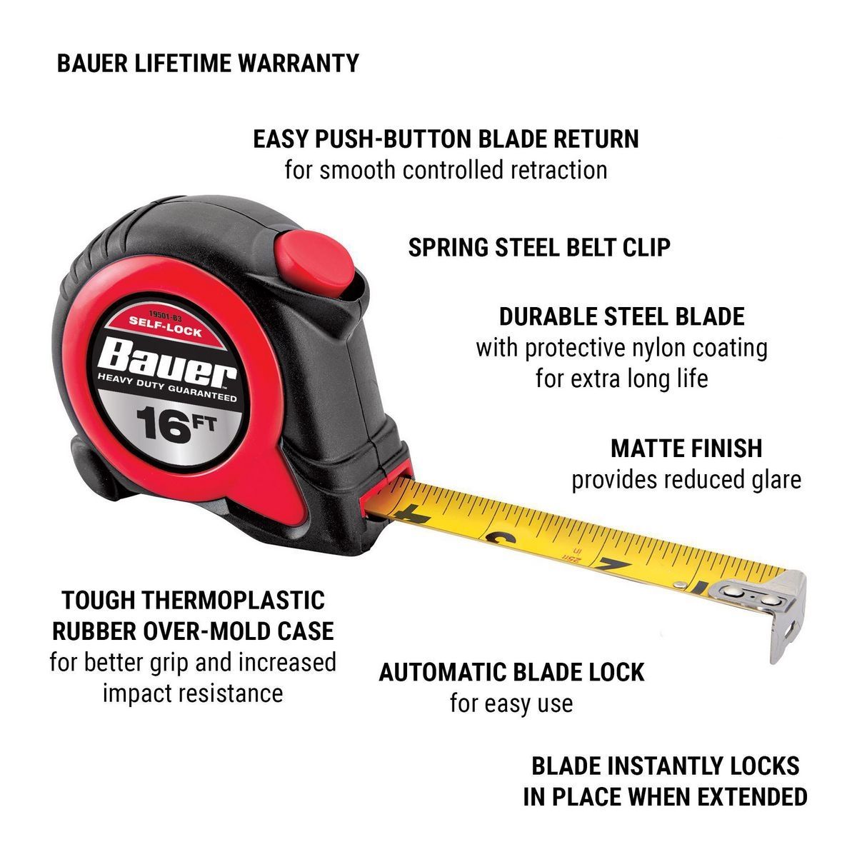 16 ft. Self-Locking Tape Measure D934