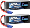 4S Lipo Battery 14.8V 5200mAh 100C EC5 Plug Soft Case 2 Pack P35799