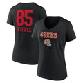 Women's Black V-Neck T-Shirt N586