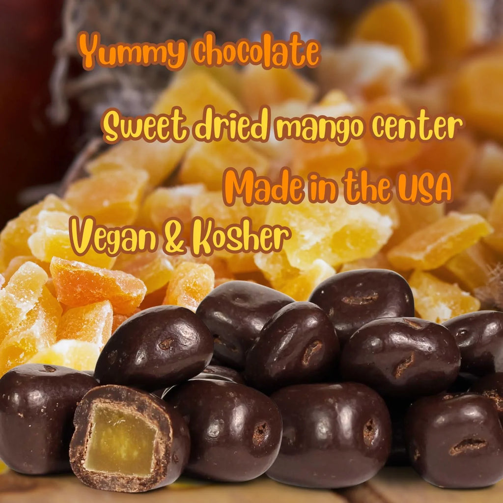 Dark Chocolate Covered Dried Mango 10 Lbs Bulk Bag Vegan Non-Dairy Kosher W89105