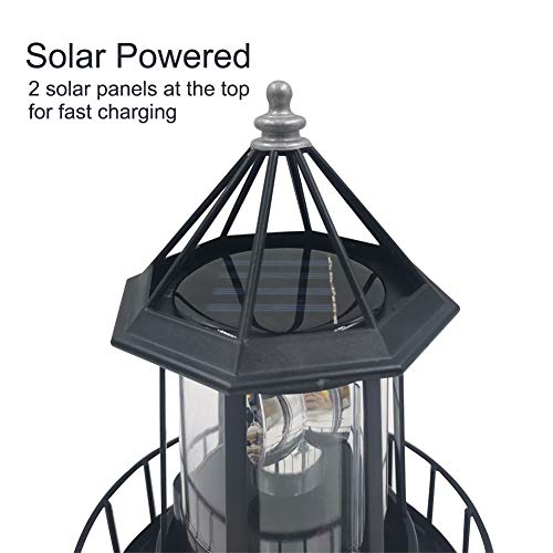 Solar Powered Rotating Lighthouse Lamp K245