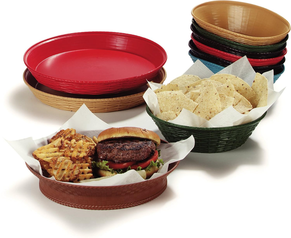 Oval Serving Basket, 9" x 6", Straw (Pack of 12) G773700