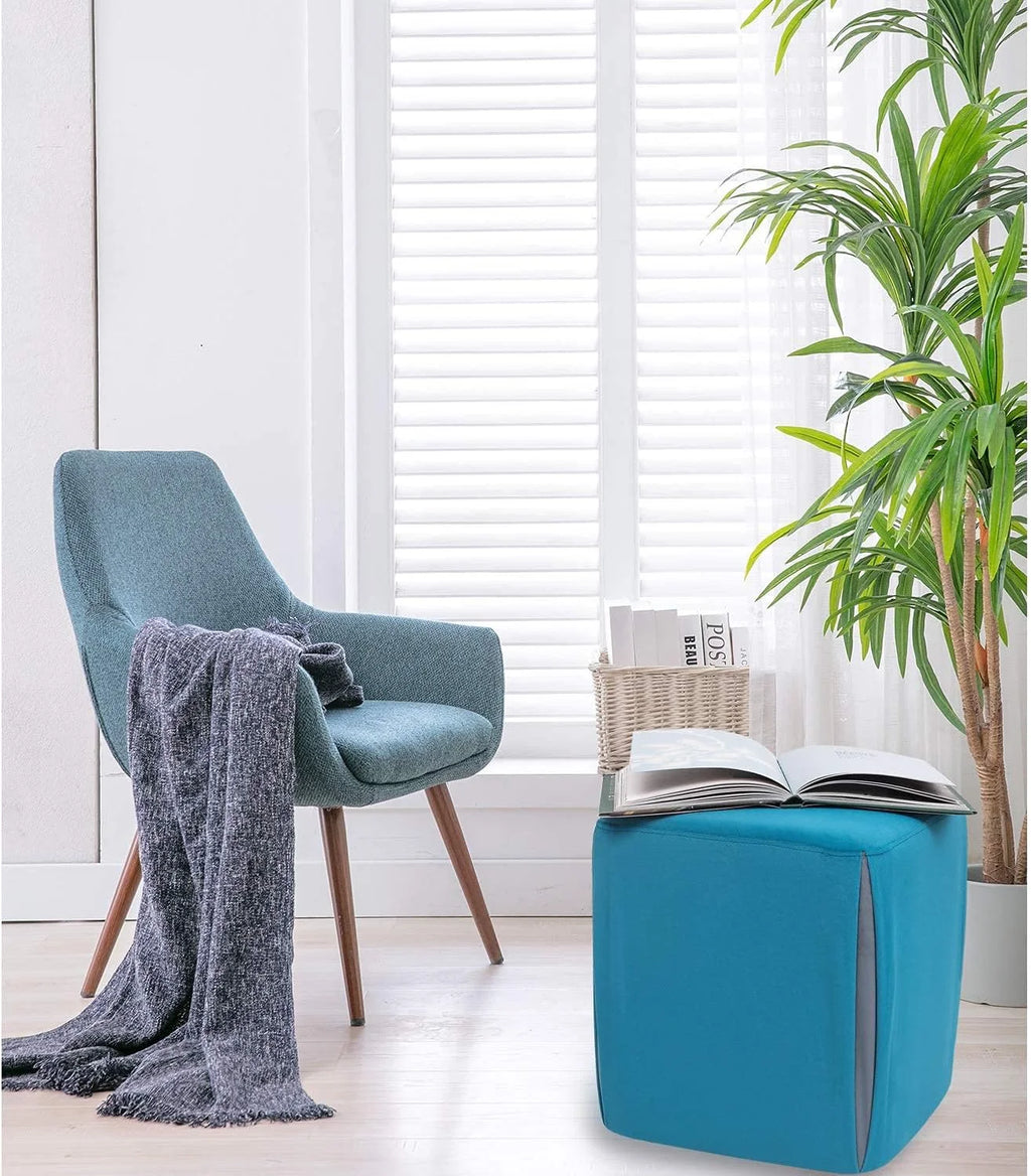 Blue Velvet Ottoman X251753
