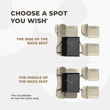 Extra Stable Dog Car Seat with 4 Fastening Straps Y868