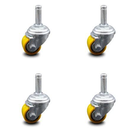Low Profile Polyurethane 35mm Wheel Caster Set of 4 N488