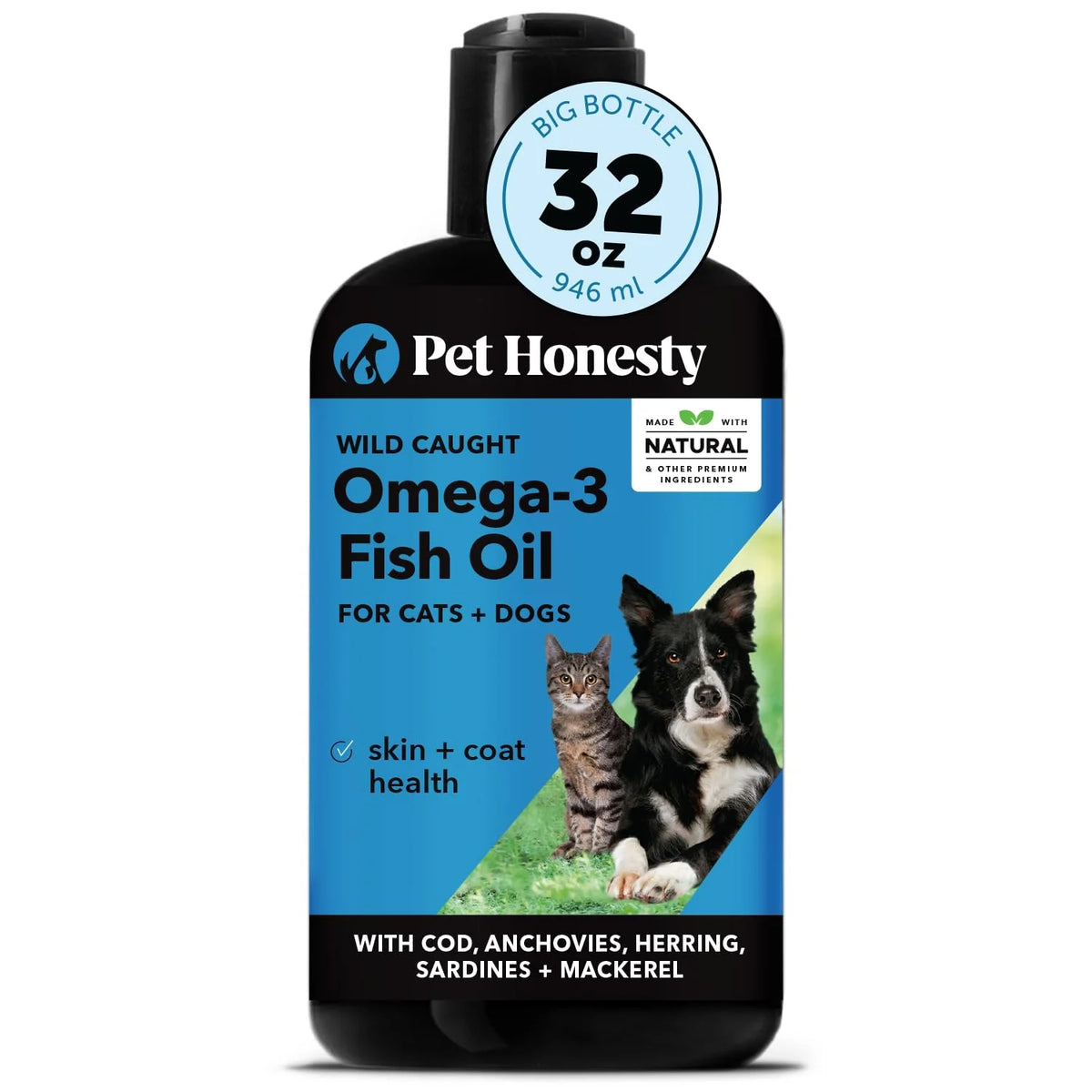 Omega 3 Fish Oil Supplement for Dogs & Cats 32oz U7064