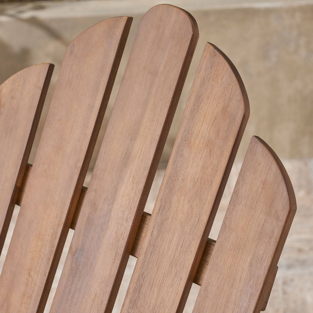 Blue Foldable Acacia Wood Adirondack Chair W679682