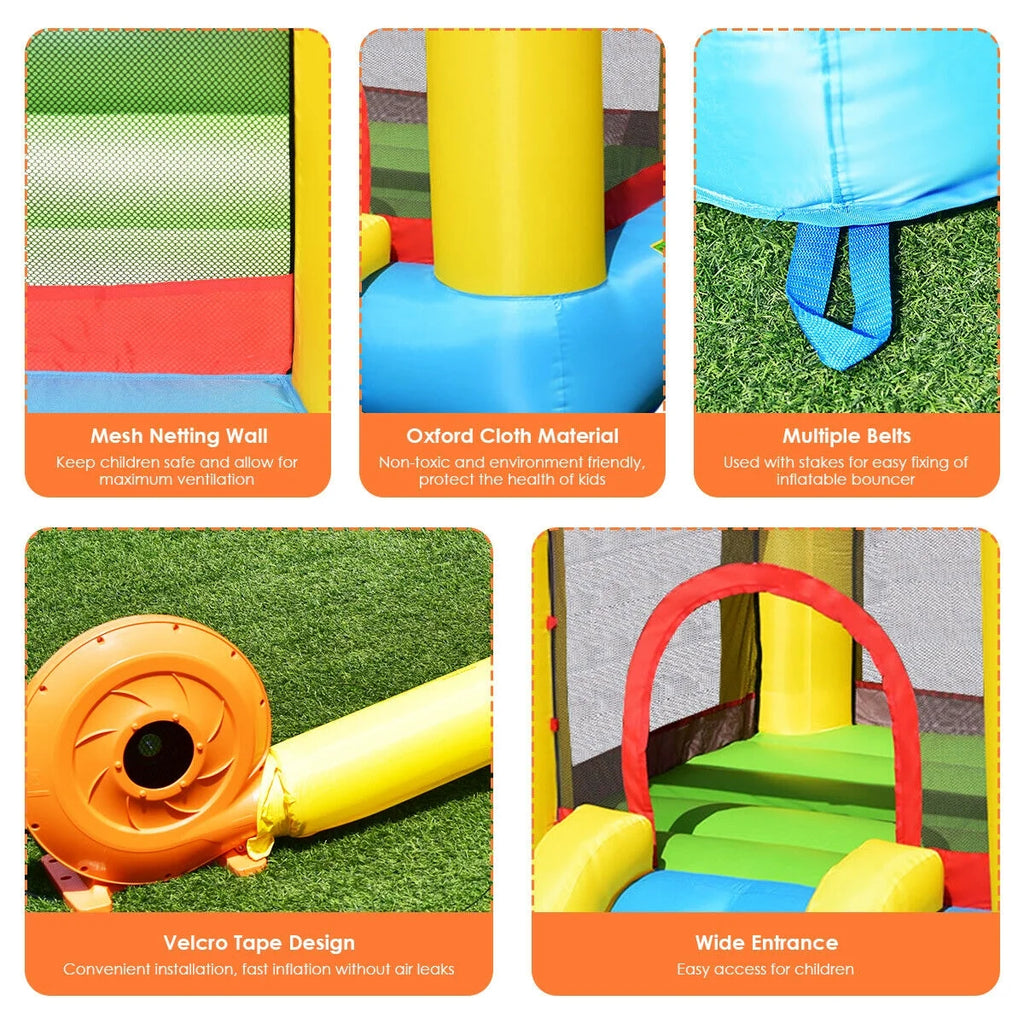 Inflatable Bounce House with Pool and 480W Blower Y925