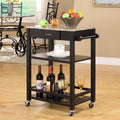Marbled Kitchen Buffet Serving Cart Y6281