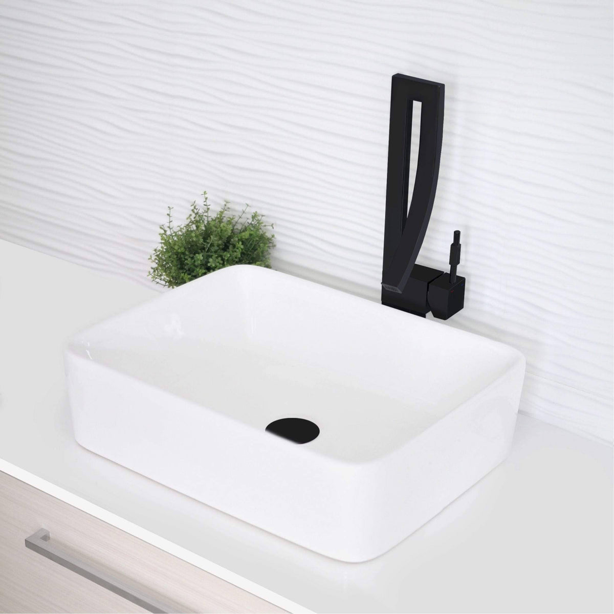 Matte Black Single Handle Bathroom Faucet B455