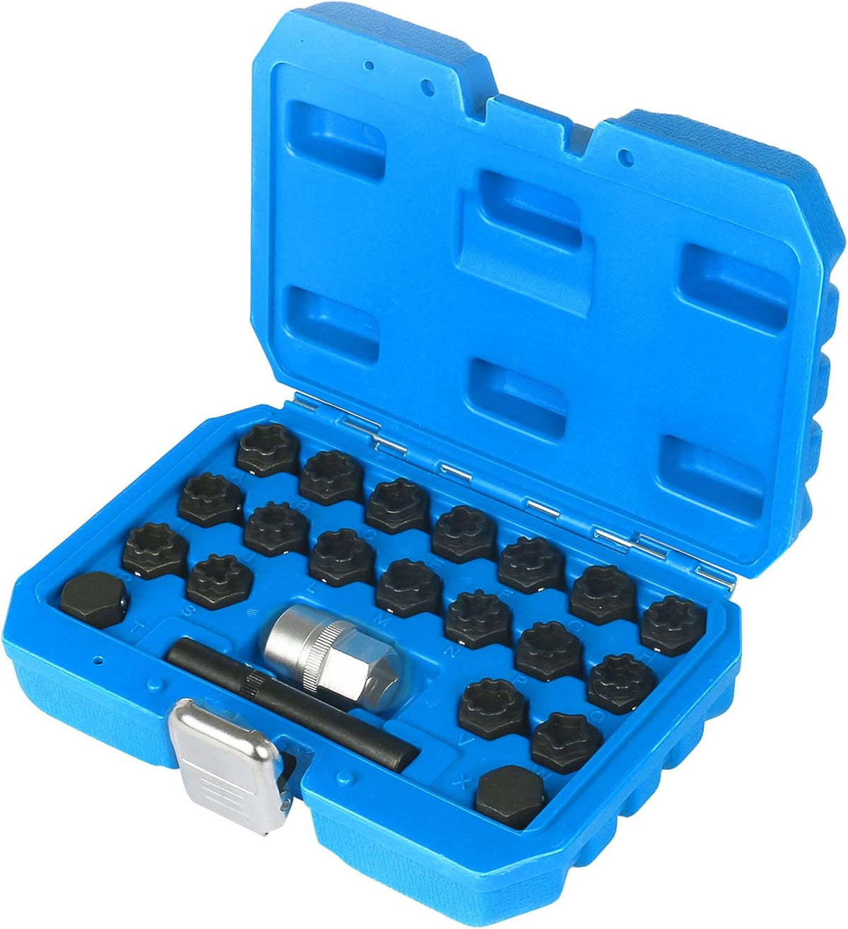 22PCS Wheel Lock Lug Nuts Removal Kit with 1/2'' Driver R756707