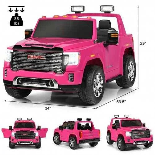 12V 2-Seater Pink Kids Ride on Truck with Storage Box K47766