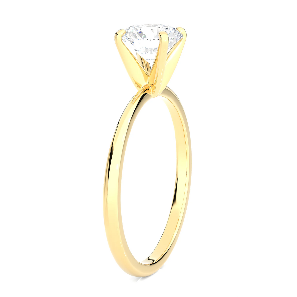 Classic Solitaire Engagement Ring in 14k Yellow Gold U887